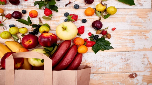 Groceries in a bag