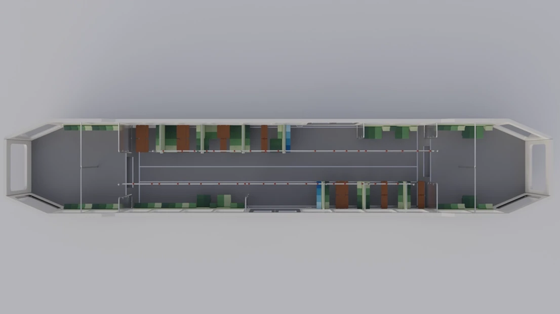 Top view over layout