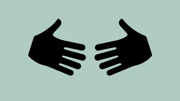 Illustration, two hands.