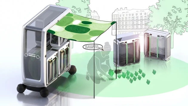 Urban Leaf‘s biochar containers‘ function