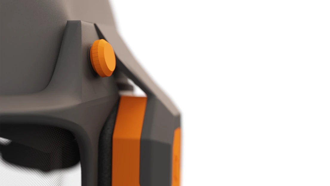 Dial to switch mode of visor