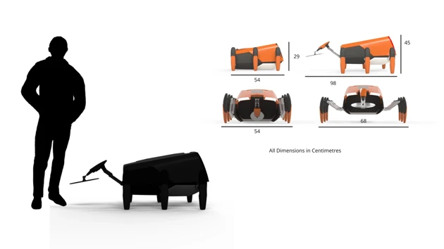 A man standing next to a robot.