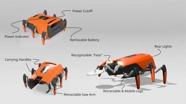 A diagram of a remote controlled vehicle.