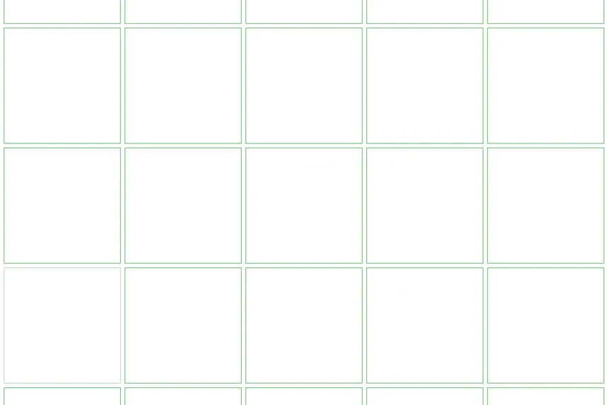 a graphic grid with green lines