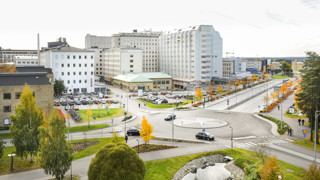 Vy över Norrlands universitetssjukhus