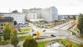Vy över Norrlands universitetssjukhus