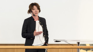 Matilda Ernkrans, minister för högre utbildning och forskning talar på Lärarutbildningskonventet i Umeå den 11 juni 2019.