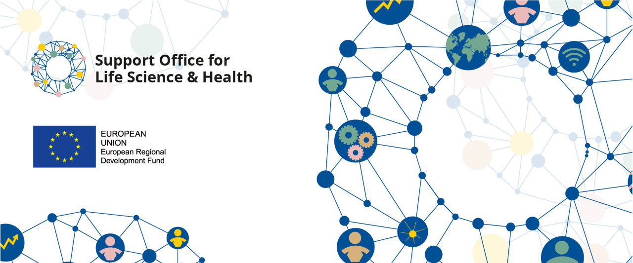 Support Office for Life Science & Health logotype, European Regional Development Fund logotype