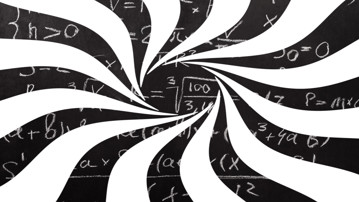 Grafisk bild med matematiska formler