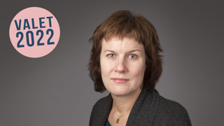 Porträtt Jessika Wide med loggan Valet2022