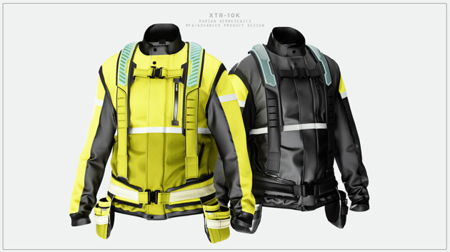 Hero image featuring the XTR 10k all-round work harness and jacket in two colours ways.