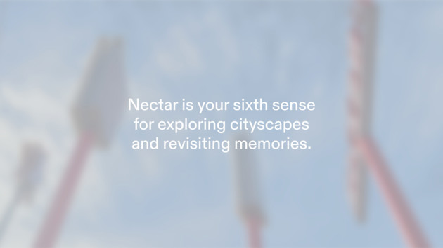 Nectar incorporates movement and presence as implicit interactions in the context of urban exploration. The explorer relates to the nearest surroundings based on their music taste.