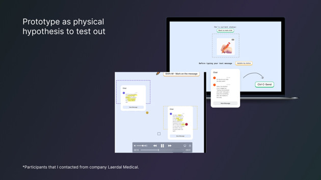 Design process: can empathy be mediated in online communication channels? I tried out prototyping as a physical hypothesis in my explorations.