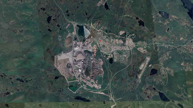 Kartbild över Kiruna