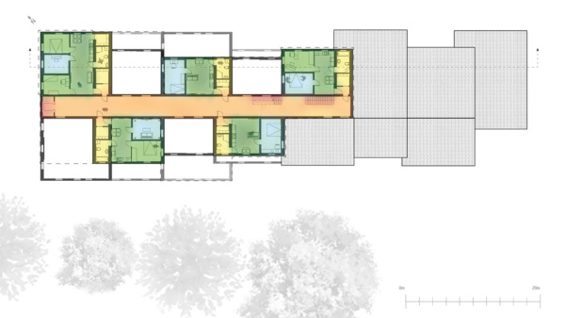 Drawing of floor plan by student