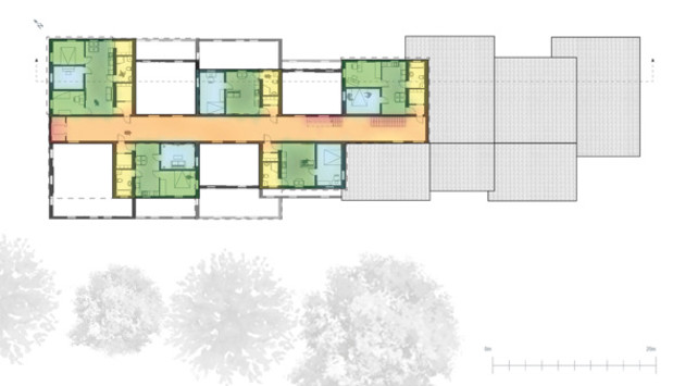 Drawing of floor plan by student