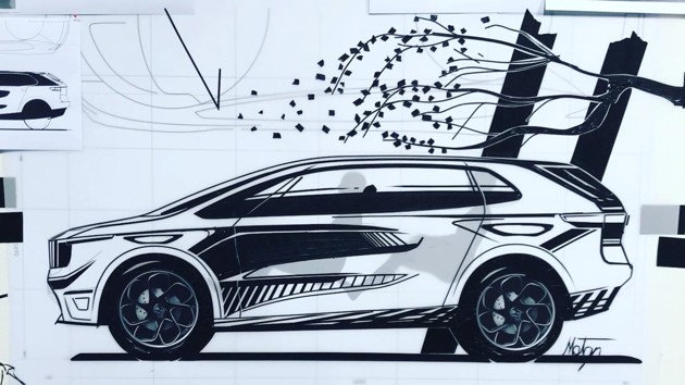Sketch of a car