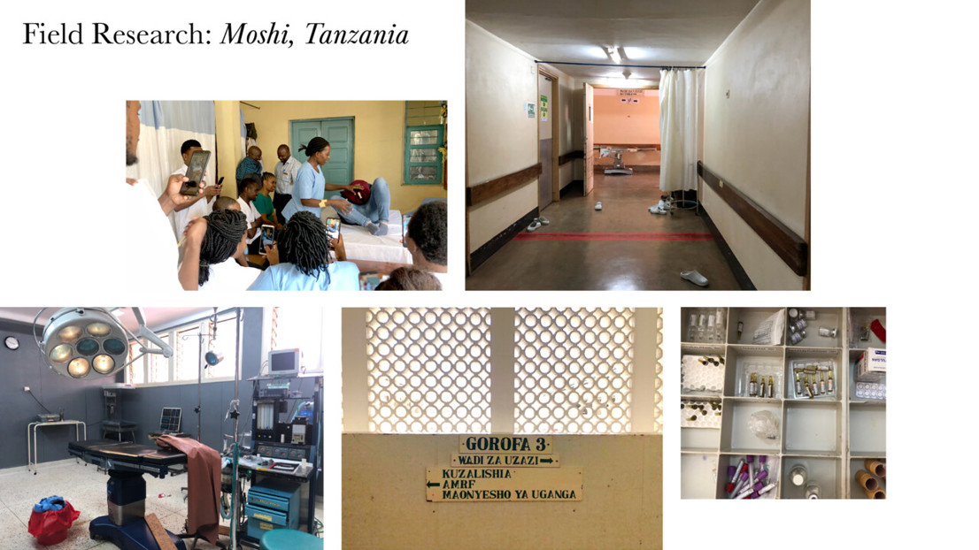 Fotokollage från fältarbete i Moshi, Tanzania