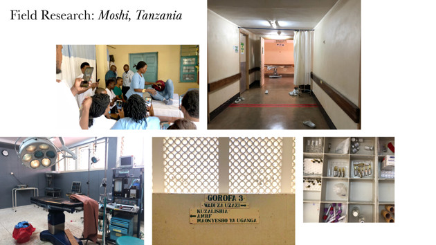 Fotokollage från fältarbete i Moshi, Tanzania