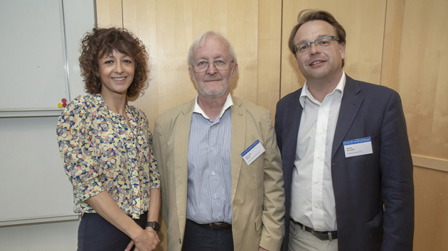 Emmanuelle Charpentier with Bernt Eric Uhlin and Oliver Billker