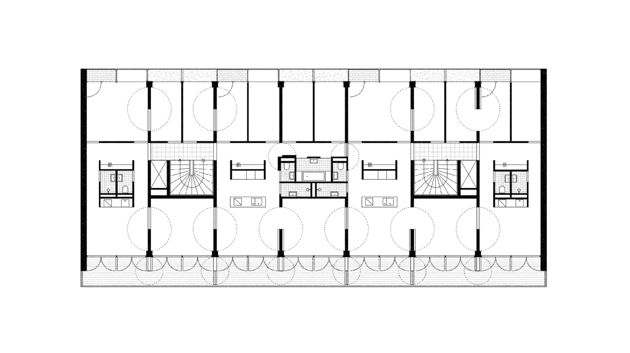 “Rotating walls can be opened or closed and create either an expansion of the unit, or a room of one's own isolated from the dwelling. What space do you need?." A dwelling type from A room of one ́s own: Make room for your inner needs. Anton Magnusson, MA thesis project, 2023.Arkitekthögskolan